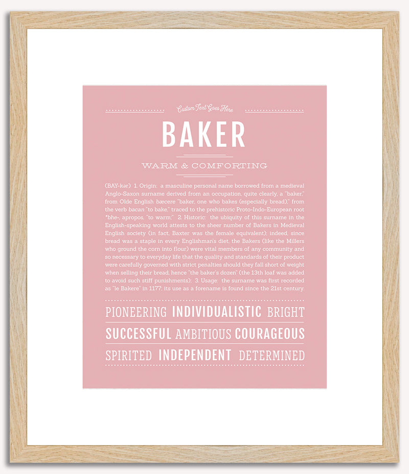 Baker (male) | Name Art Print