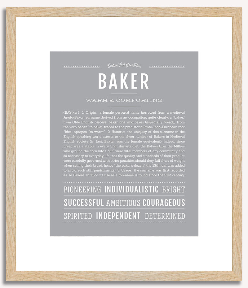 Baker (female) | Name Art Print