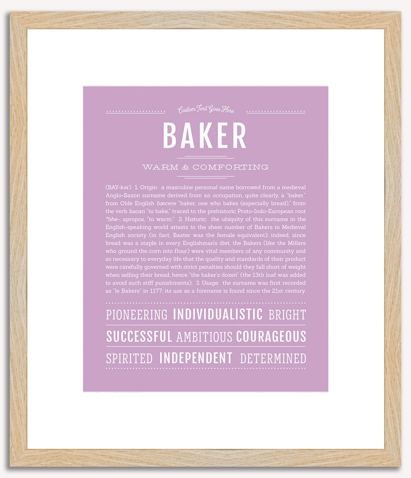 Baker (male) | Name Art Print