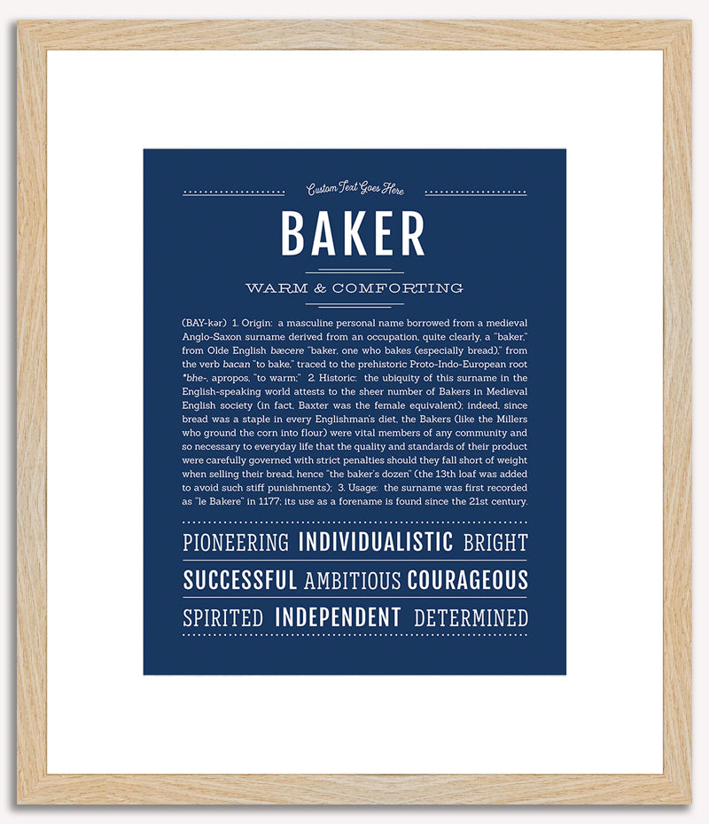 Baker (male) | Name Art Print