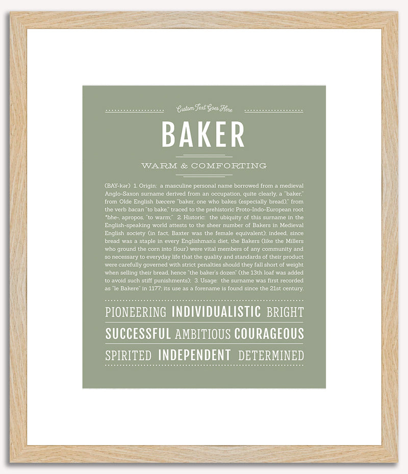 Baker (male) | Name Art Print