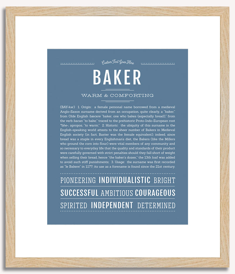 Baker (female) | Name Art Print