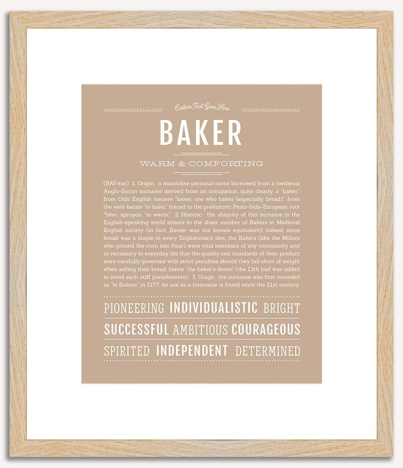 Baker (male) | Name Art Print