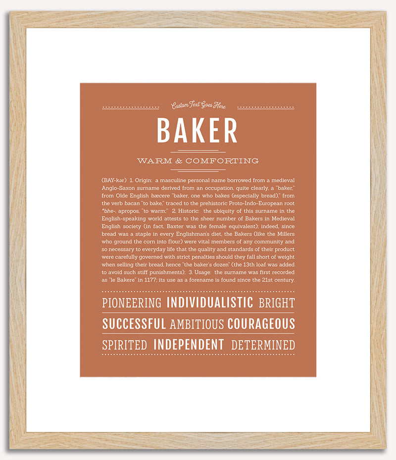 Baker (male) | Name Art Print