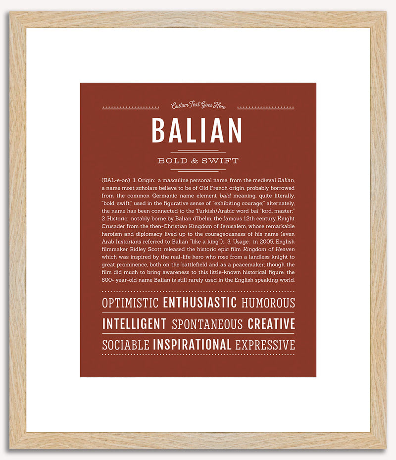 Balian | Name Art Print