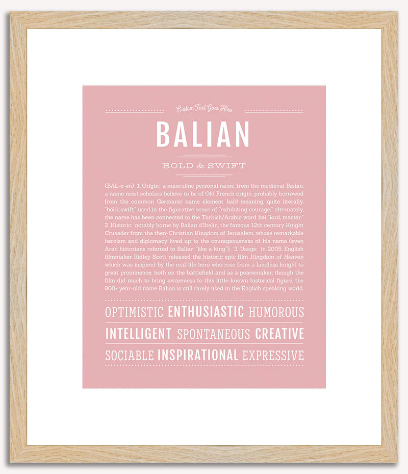 Balian | Name Art Print