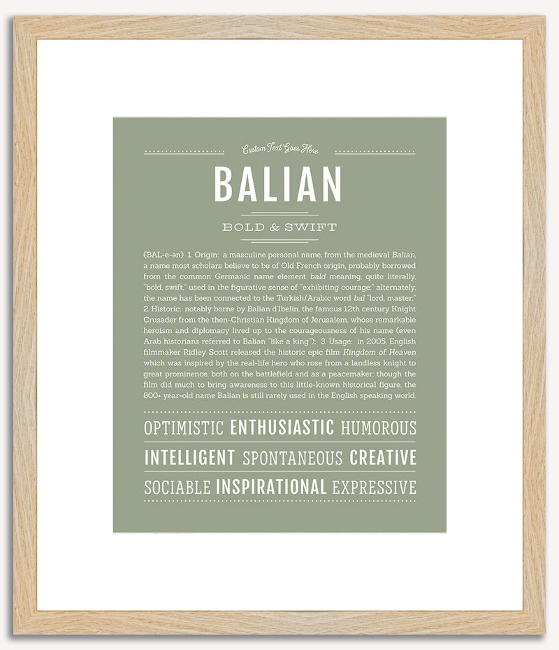 Balian | Name Art Print