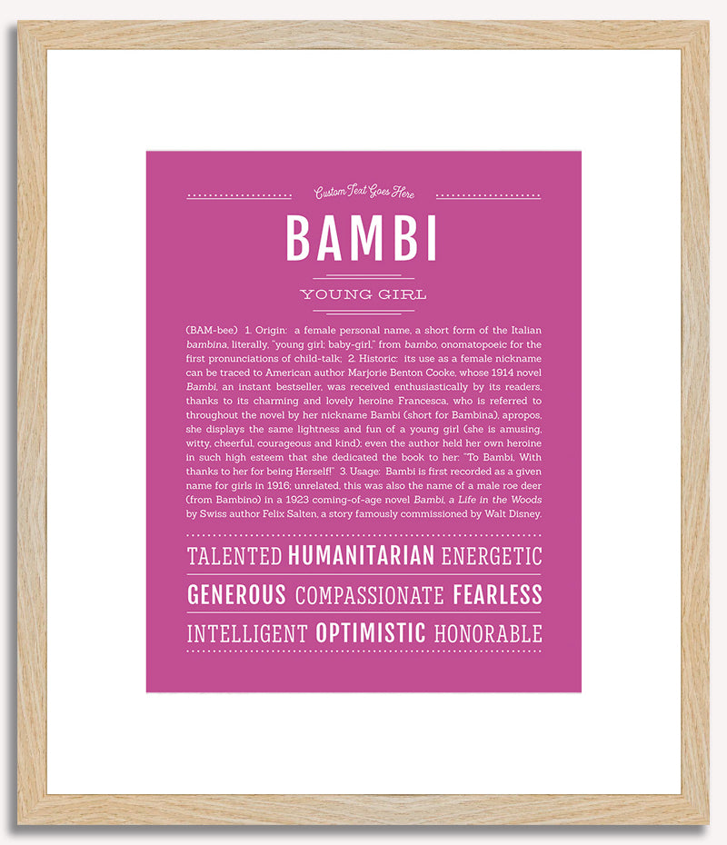 Bambi | Name Art Print