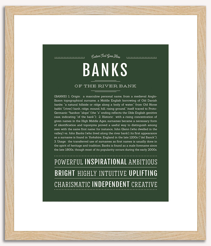 Banks | Name Art Print