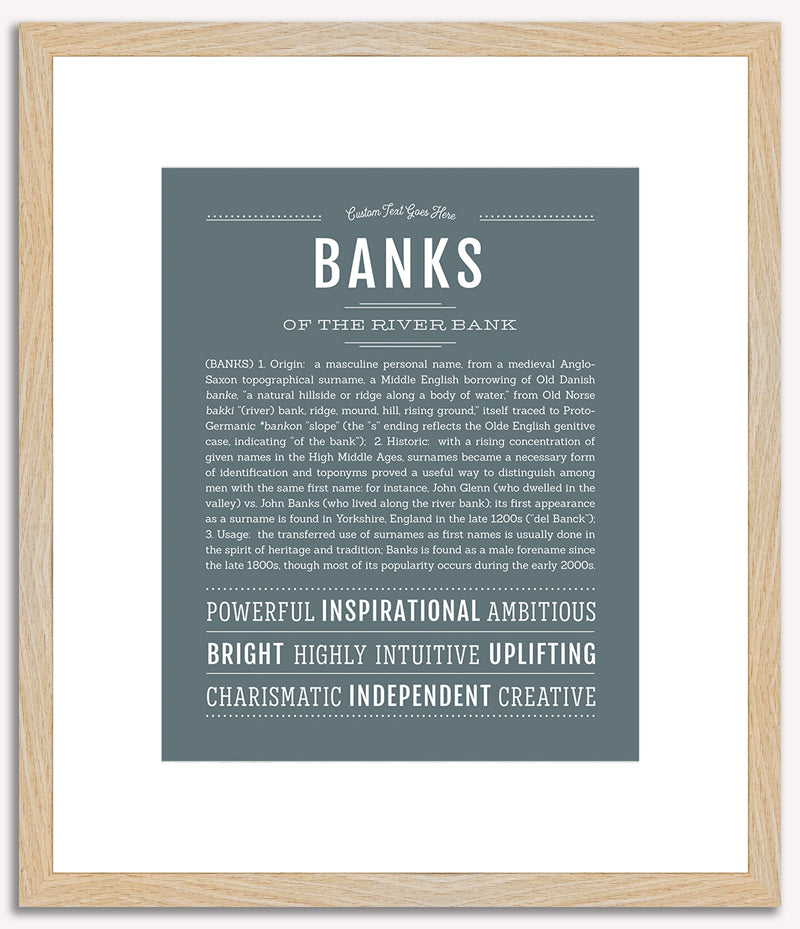 Banks | Name Art Print