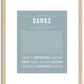 Banks | Name Art Print