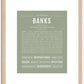 Banks | Name Art Print