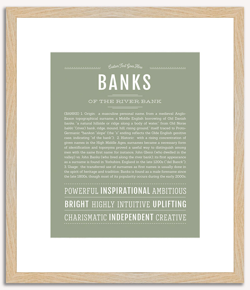 Banks | Name Art Print