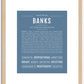 Banks | Name Art Print