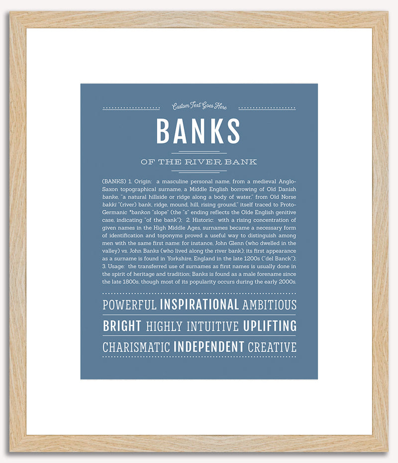 Banks | Name Art Print