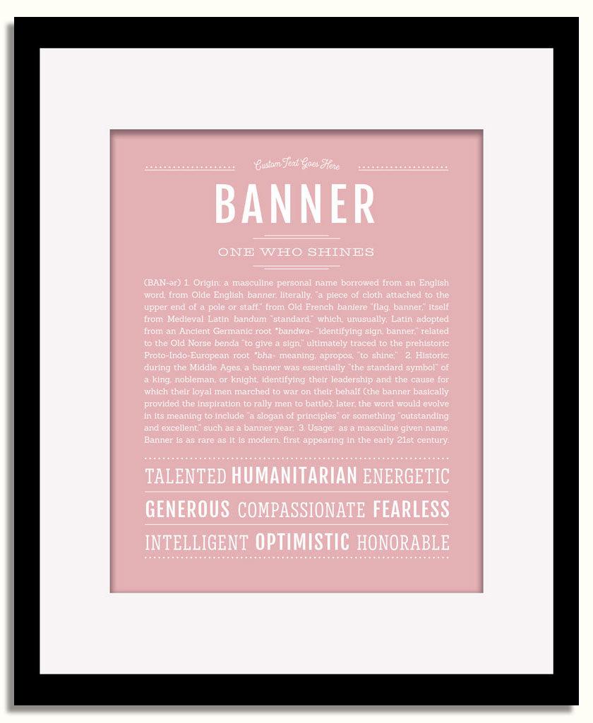 Frame Options | Dusty Rose | Black Frame, Matted