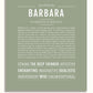 Barbara Personalized Name Meaning Art Prints Name Stories barbara-personalized-name-meaning-art-prints-name-stories