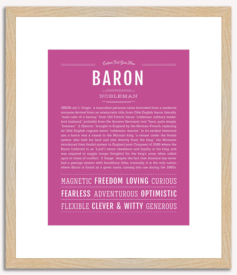 Baron | Name Art Print