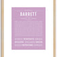 Barrett | Name Art Print