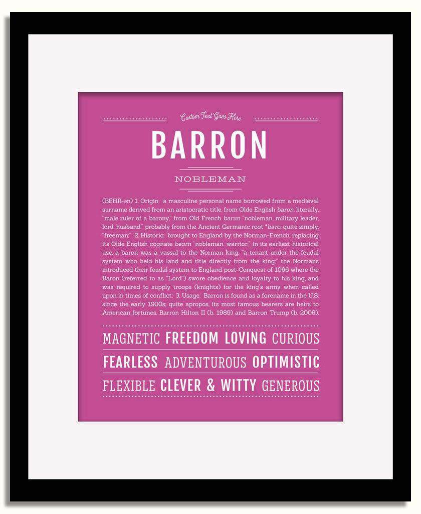 Frame Options | Dark Pink | Black Frame, Matted