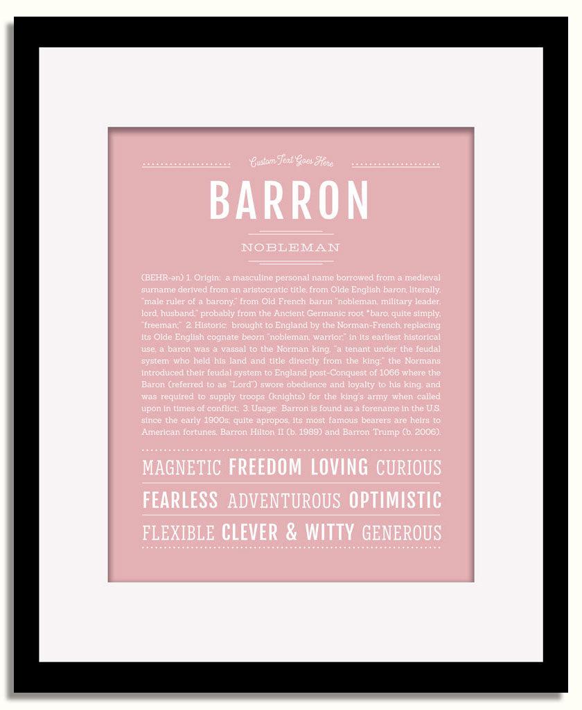 Frame Options | Dusty Rose | Black Frame, Matted