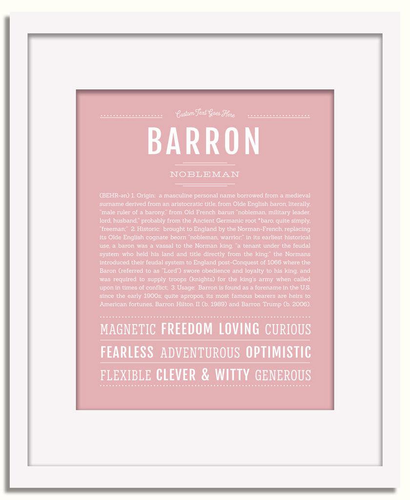 Frame Options | Dusty Rose | White Frame, Matted