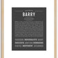 Barry | Name Art Print