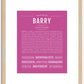 Barry | Name Art Print