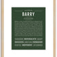 Barry | Name Art Print