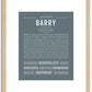 Barry | Name Art Print