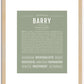 Barry | Name Art Print