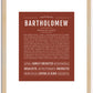 Bartholomew | Name Art Print