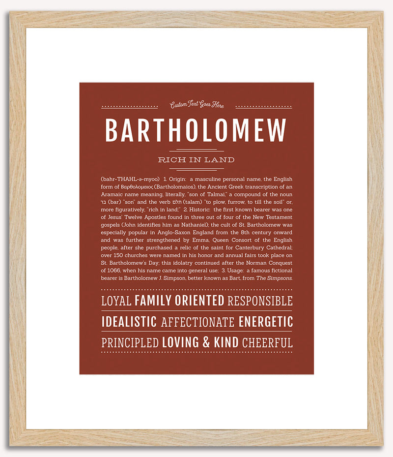 Bartholomew | Name Art Print