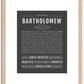 Bartholomew | Name Art Print