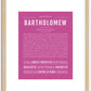 Bartholomew | Name Art Print