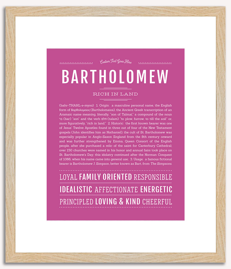 Bartholomew | Name Art Print