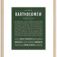 Bartholomew | Name Art Print