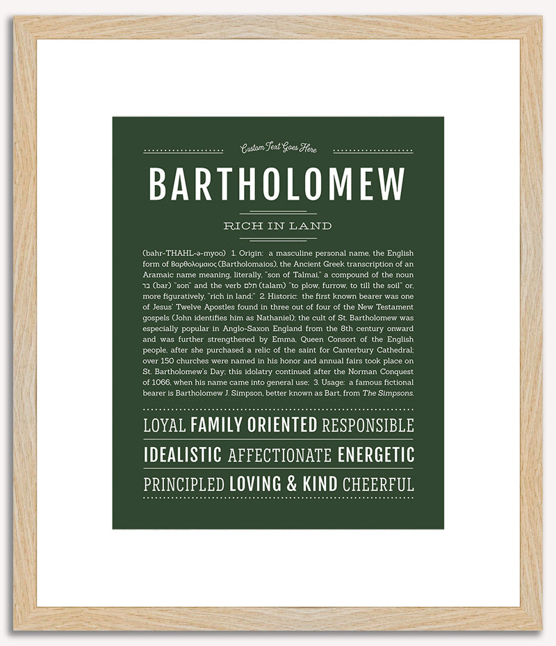 Bartholomew | Name Art Print