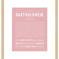 Bartholomew | Name Art Print