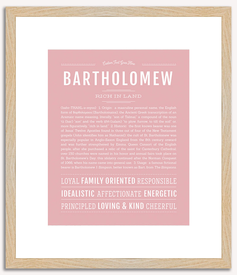 Bartholomew | Name Art Print