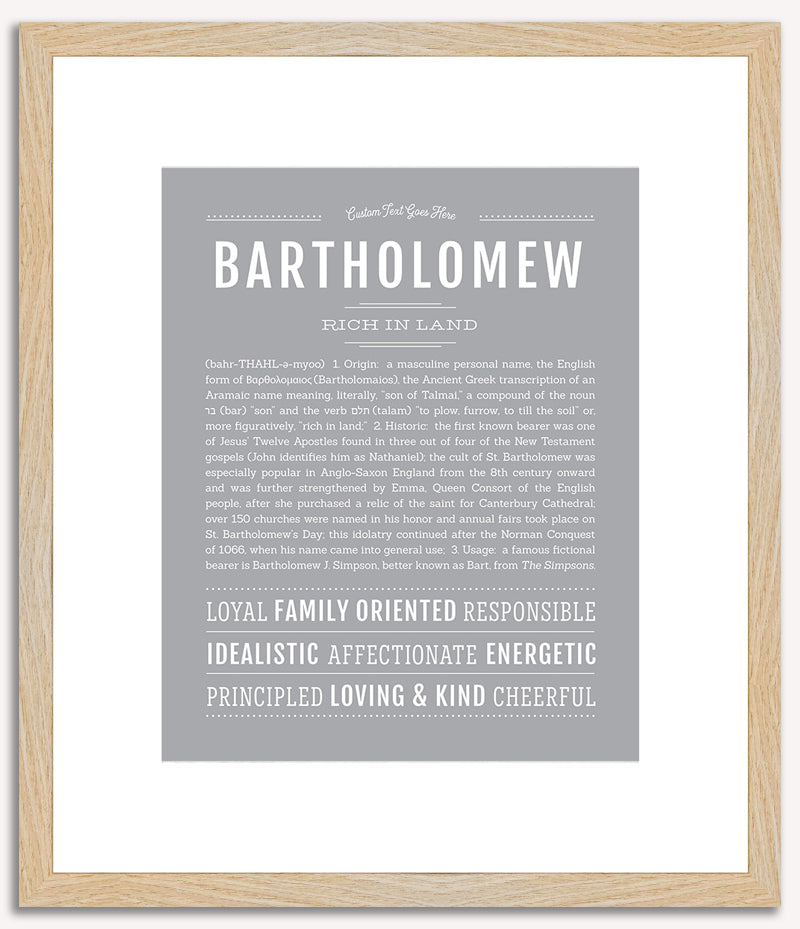 Bartholomew | Name Art Print