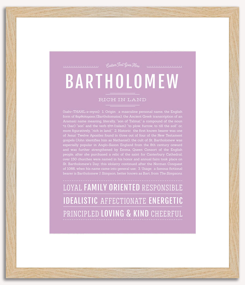 Bartholomew | Name Art Print