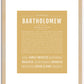 Bartholomew | Name Art Print