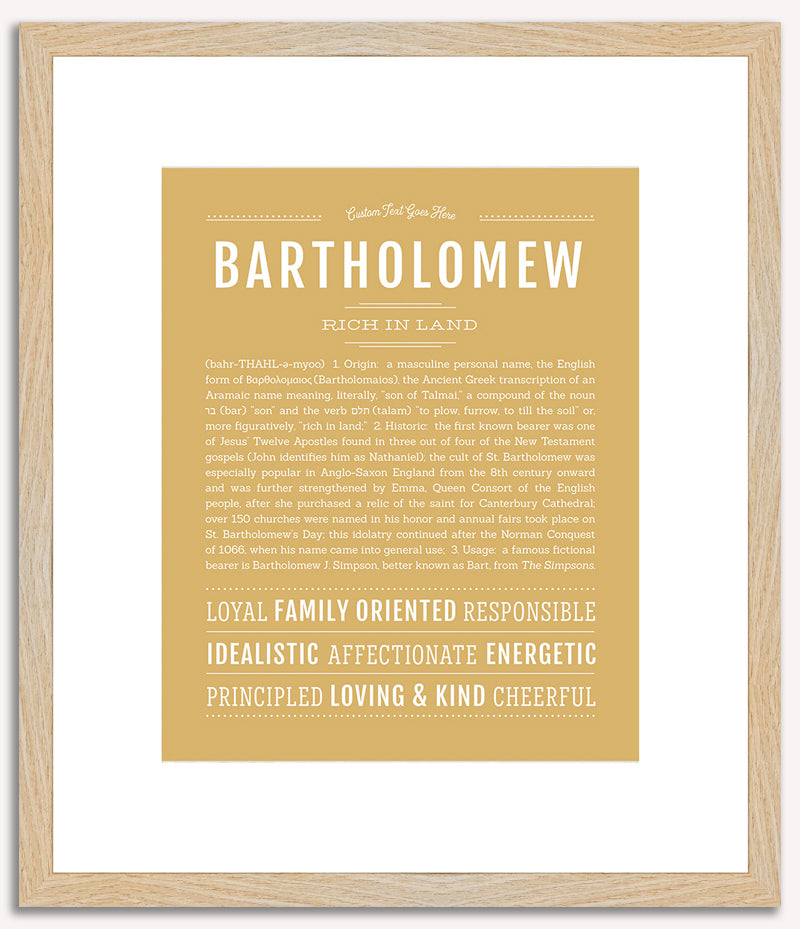 Bartholomew | Name Art Print