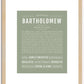 Bartholomew | Name Art Print