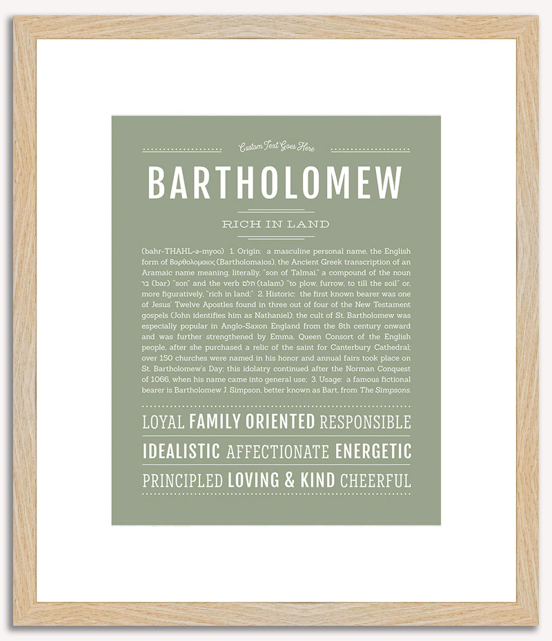 Bartholomew | Name Art Print