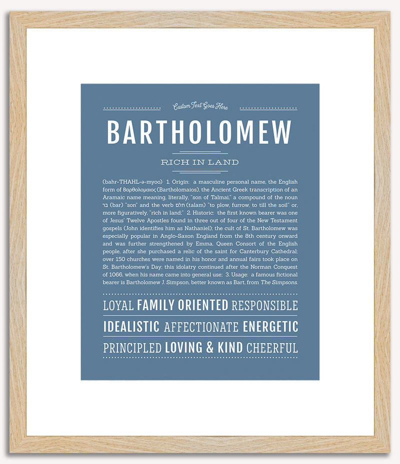 Bartholomew | Name Art Print