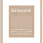 Bartholomew | Name Art Print