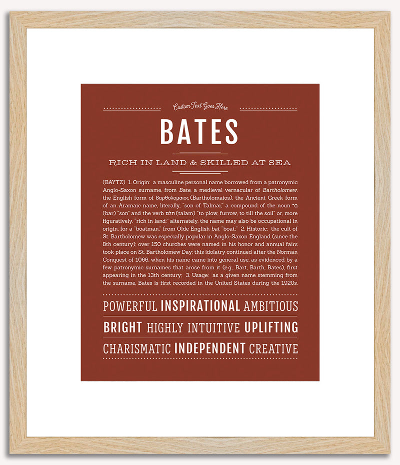 Bates | Name Art Print