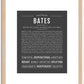 Bates | Name Art Print